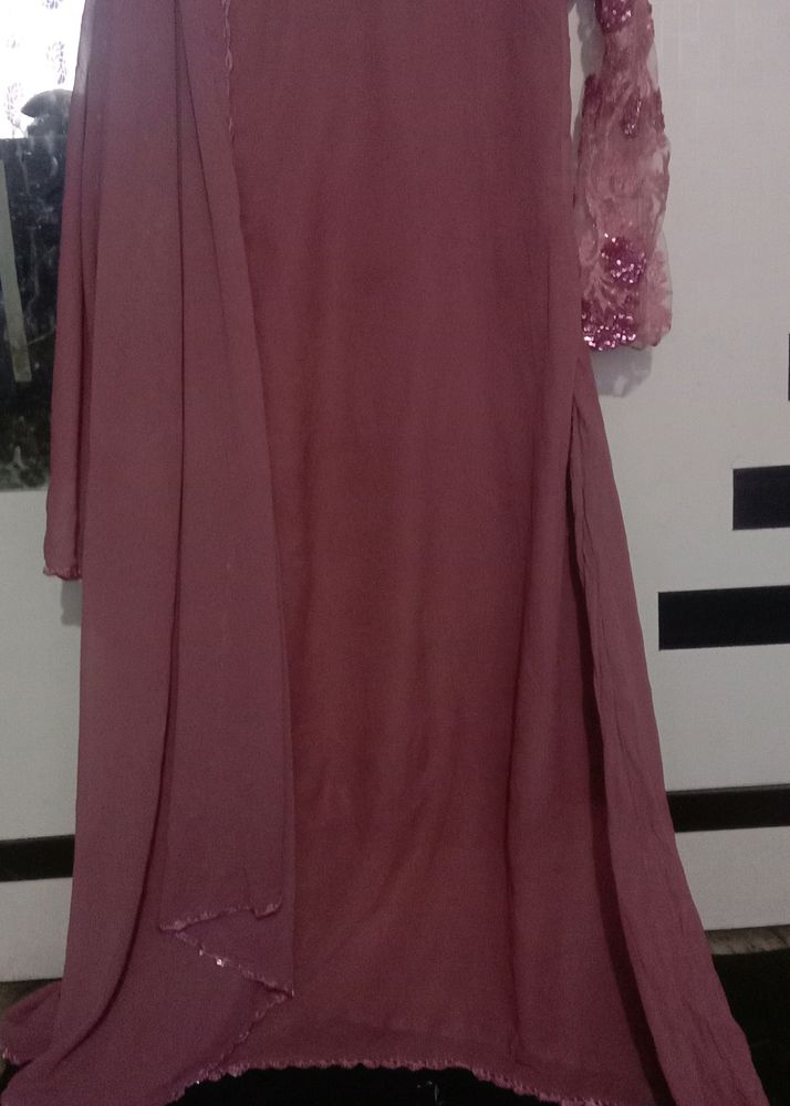 Long Crop Kurti With Dupatta