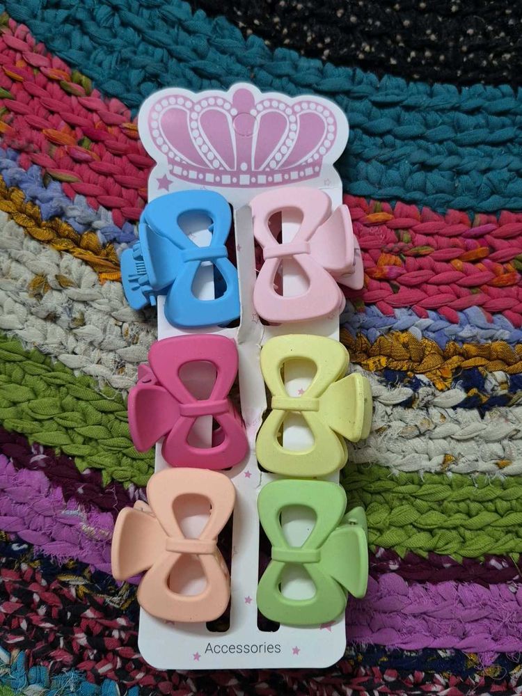 Cute Bow Hair Clips Set