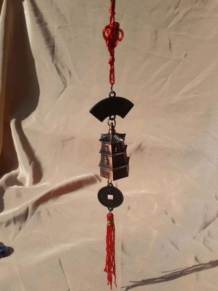 FENG SHUI TIBETAN BELL MONEY HANGING HAMSA HAND