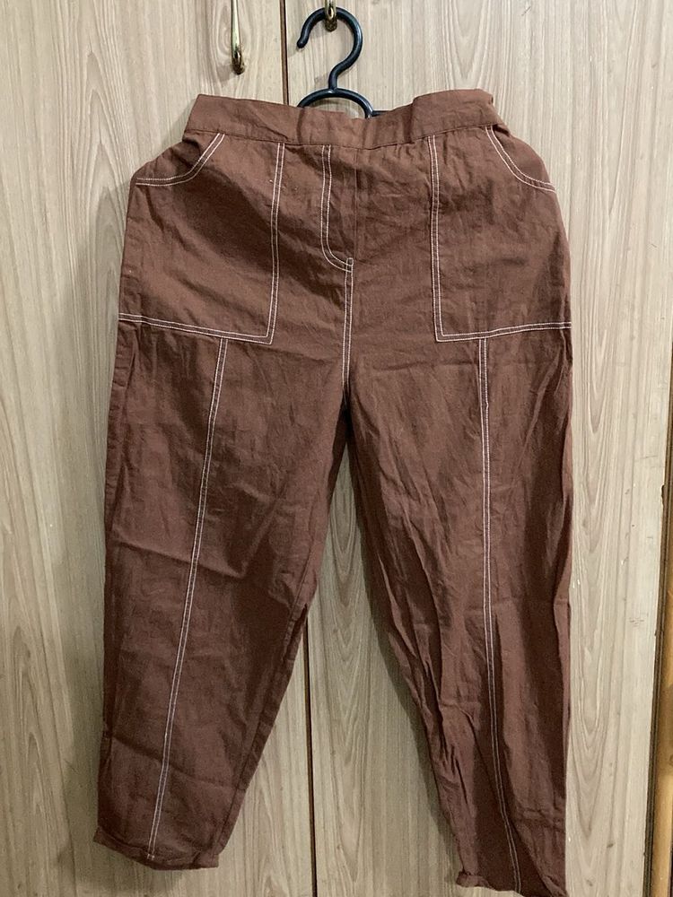 Brown cotton trouser