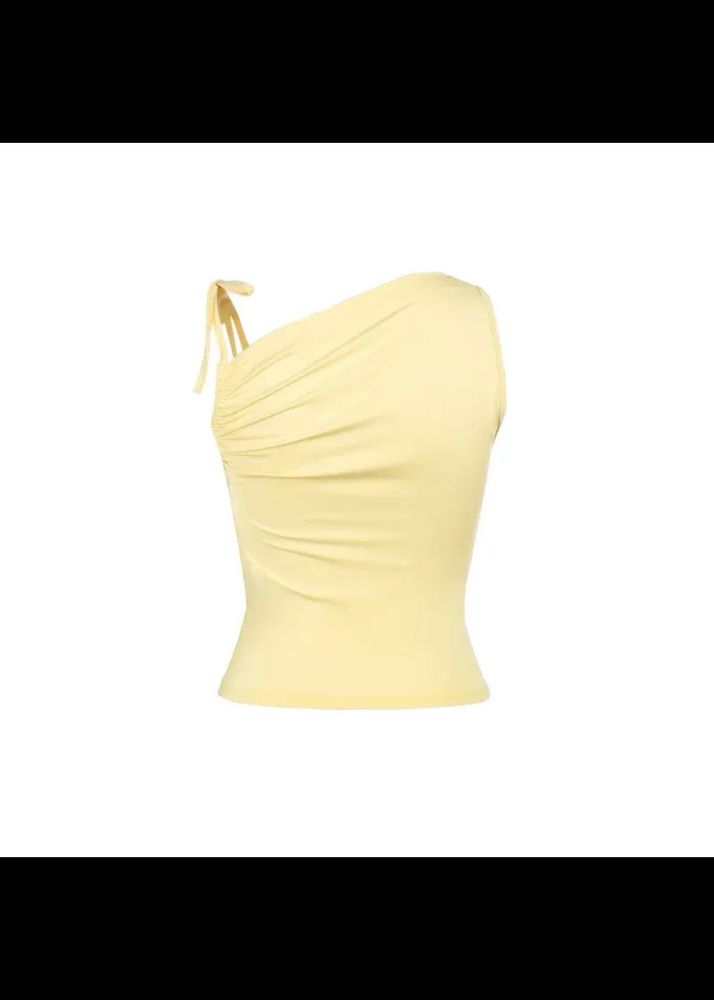 Yellow One-Shoulder Top