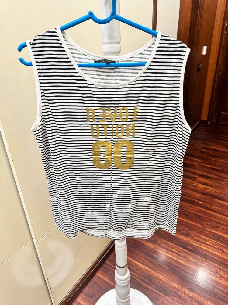 Striped Graphic Tank Top