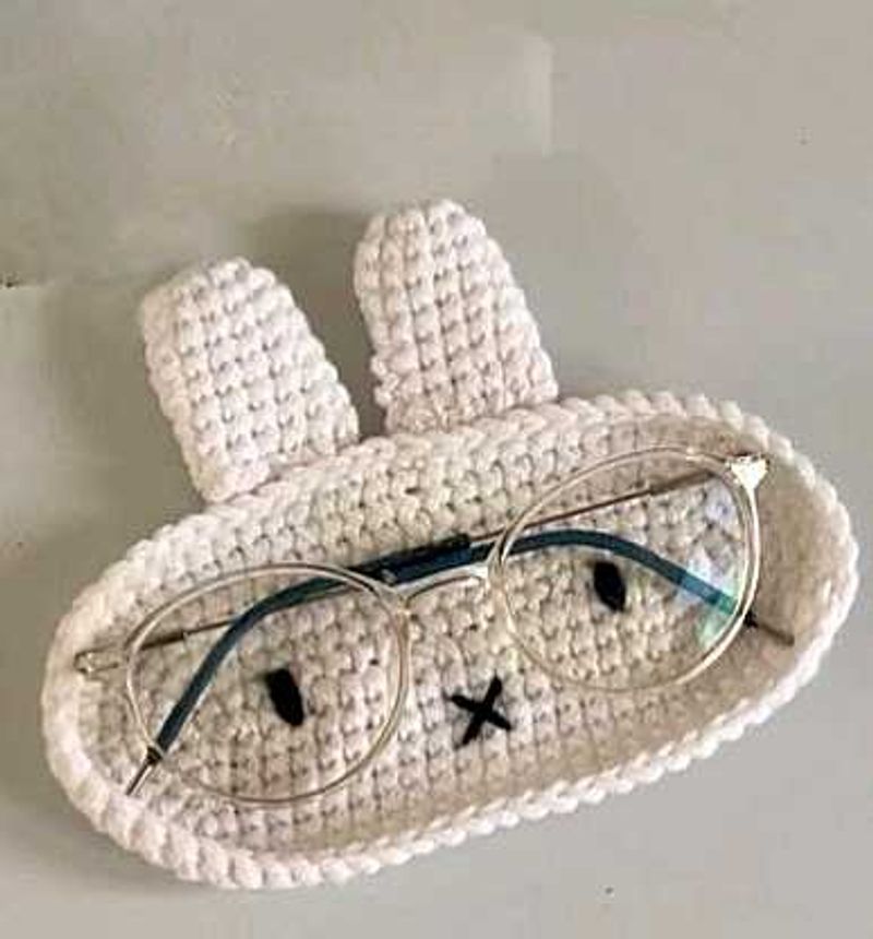Crochet Miffy Glasses Holder