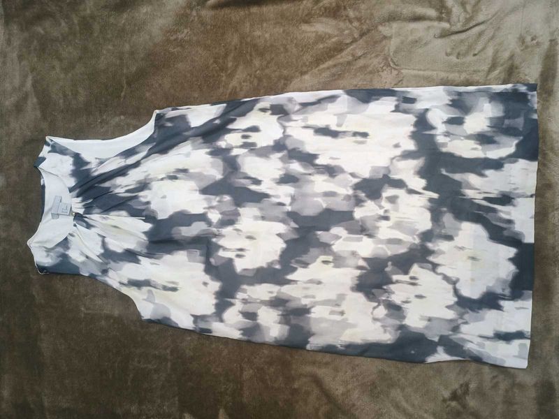 Abstract Print Sleeveless Dress