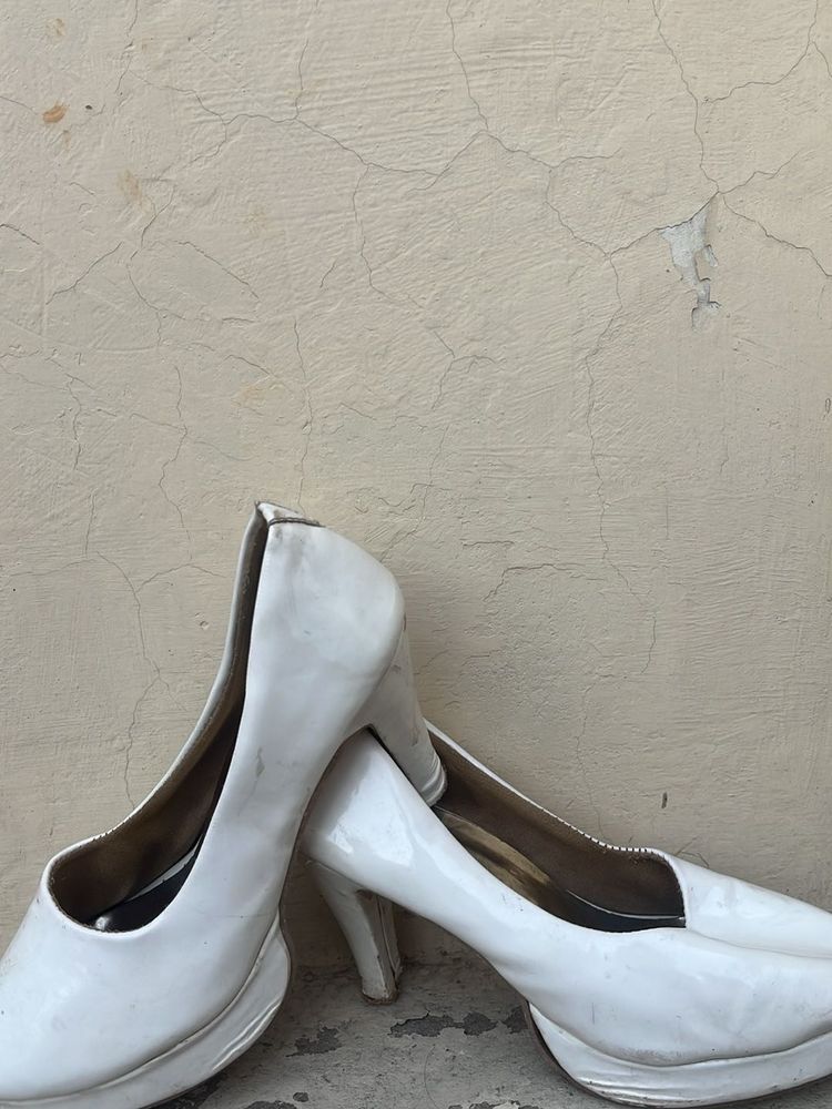 White Patent Heels