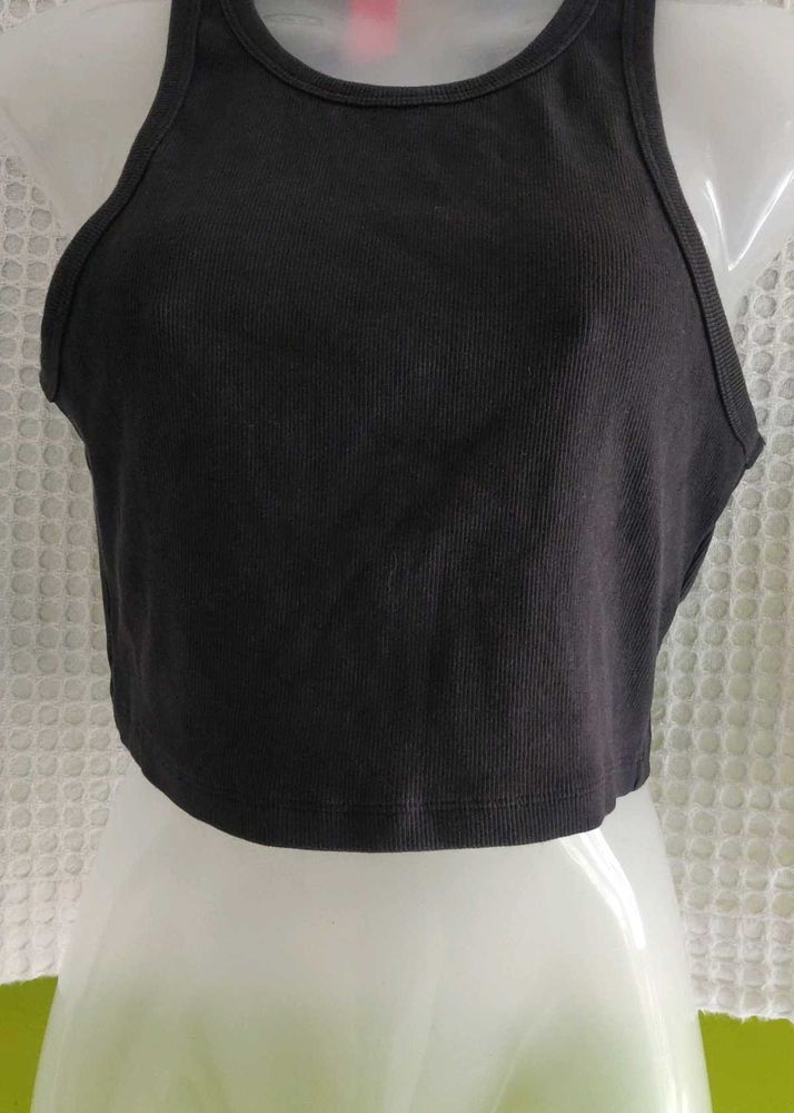 H&amp;M Ribbed Cropped Tank Top