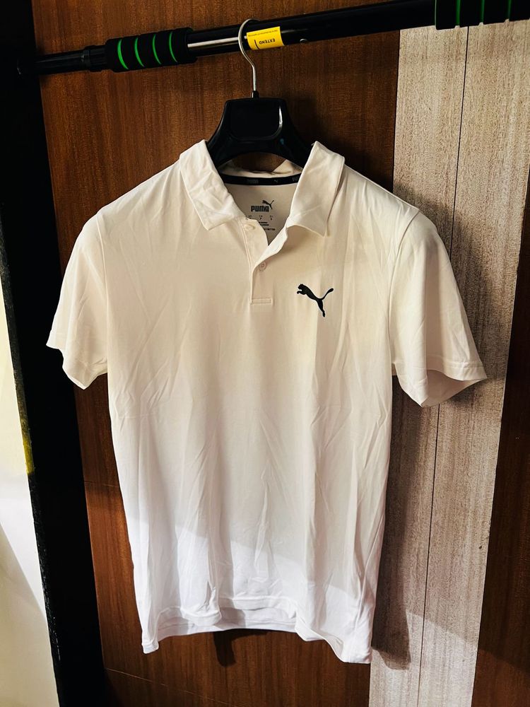 100% OG Puma White Polo T-Shirt