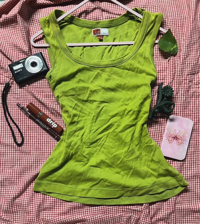 Y2K Lime Green Tank Top