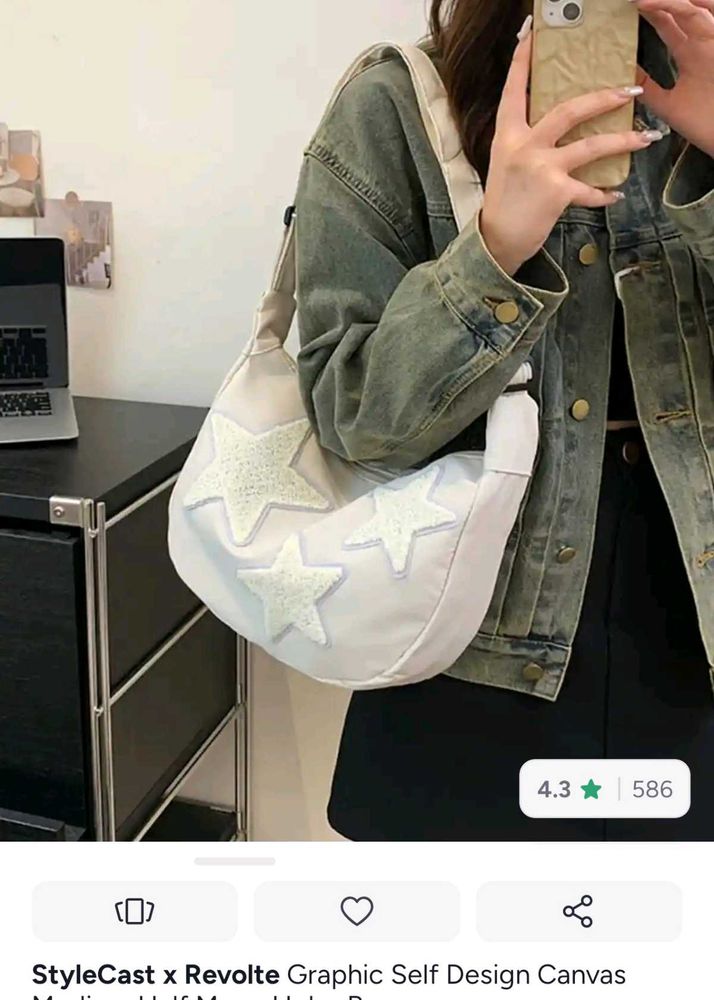 Cute Star Canvas Crossbody Bag