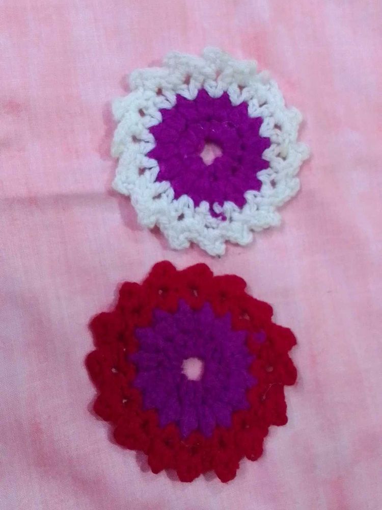 Handmade Crochet Flower Embellishments