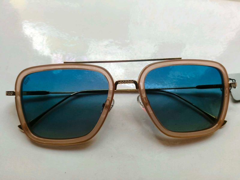 Stylish Square Blue Lens Sunglasses