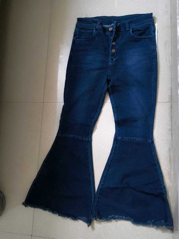 Women's Dark Wash Bell Bottom Jeans