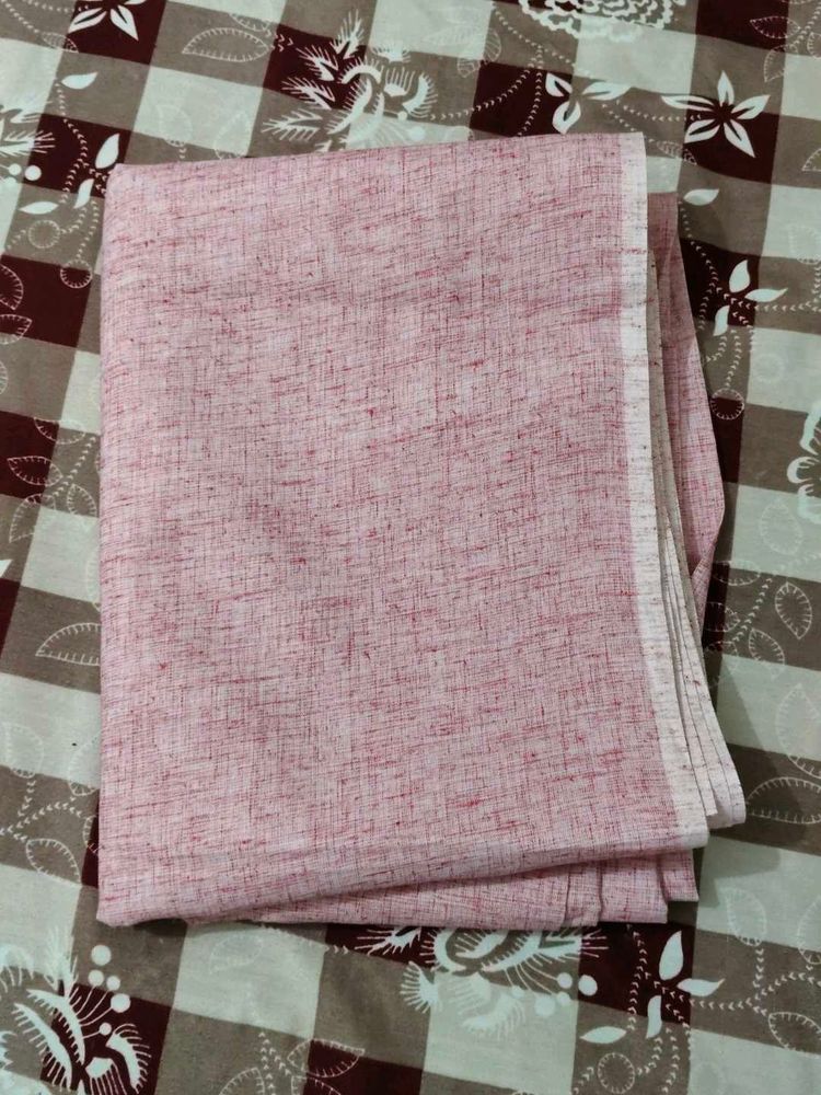Elegant Pink Linen Blend Fabric 5 MTR