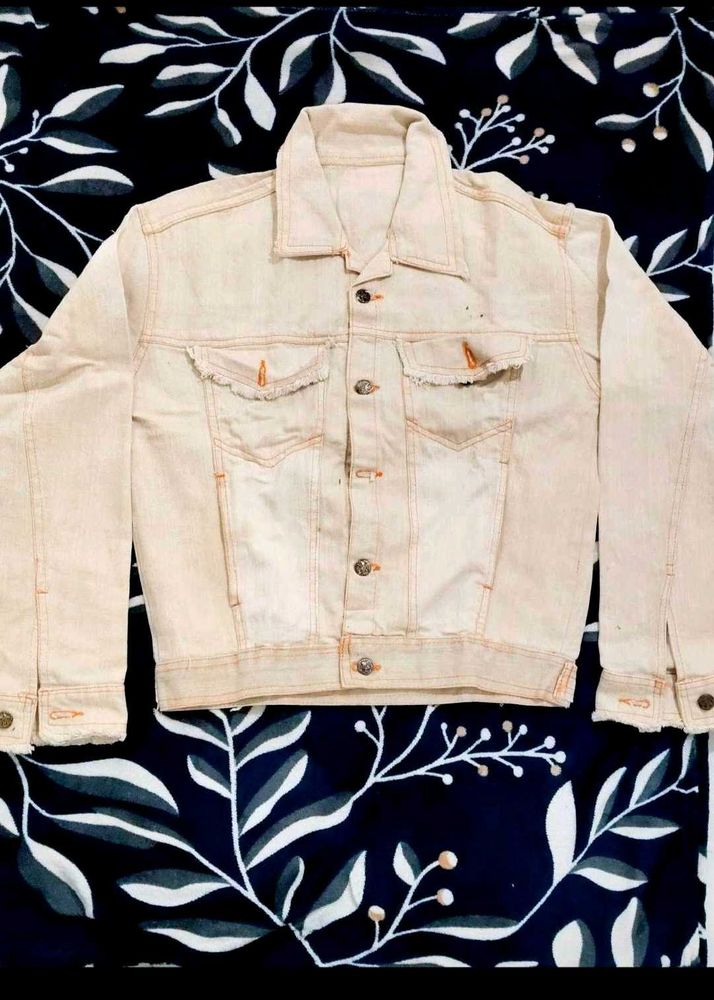 Cream Denim Jacket