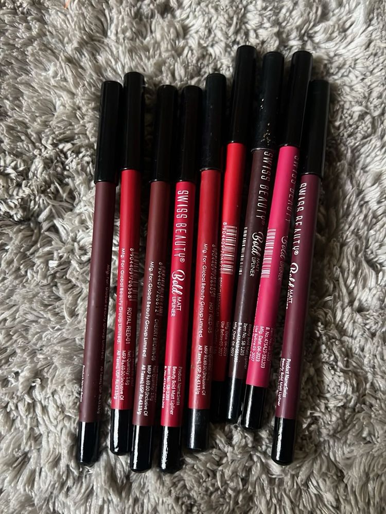 Swiss Beauty Bold Matt Lip Liners (Set of 9)