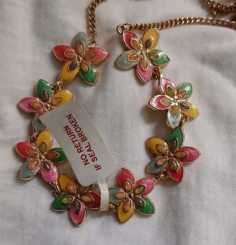 Summer Flower Charm Necklace