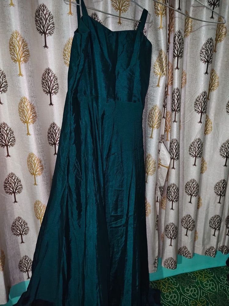 Elegant Teal Ethnic Gown