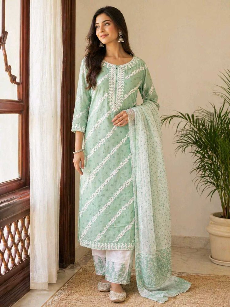 2 Beautiful Mint Green Kurta Set