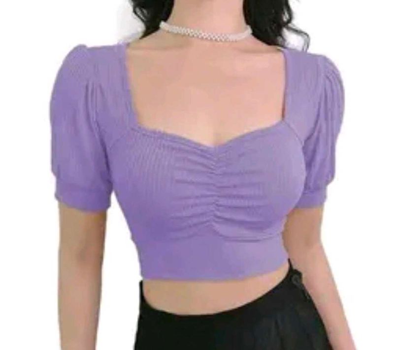 deep v neck crop top
