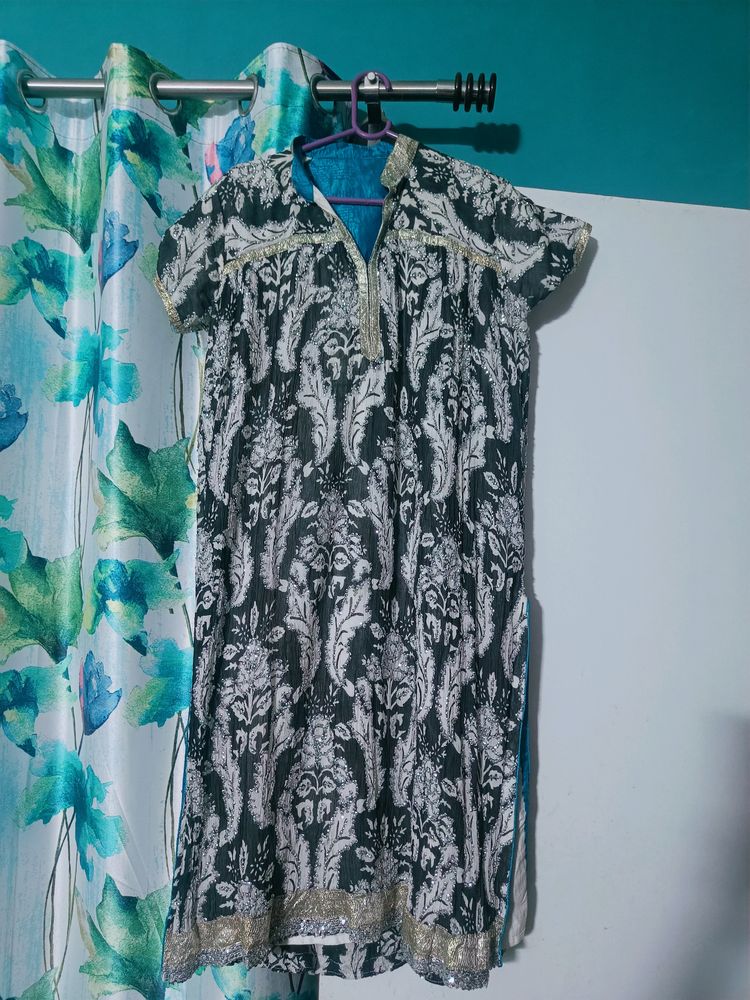Party Wear Georgette Kurta With Sequin Work