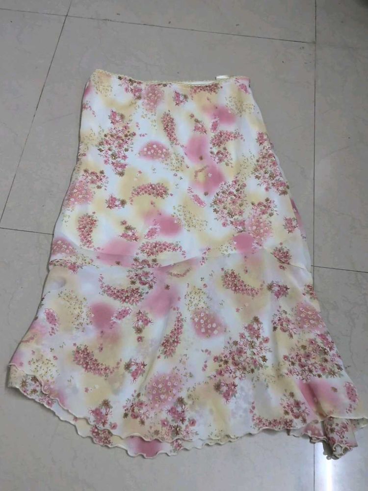 Y2k Fairycore Floral Midi Skirt