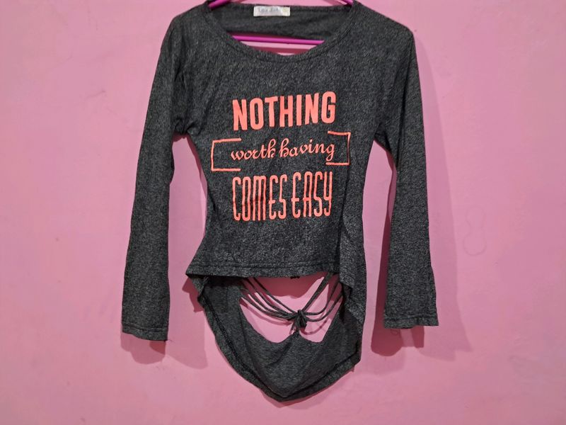 Back Cutout Crop Top