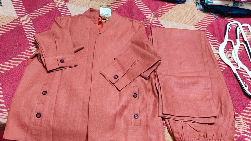 Elegant Terracotta Blazer Set