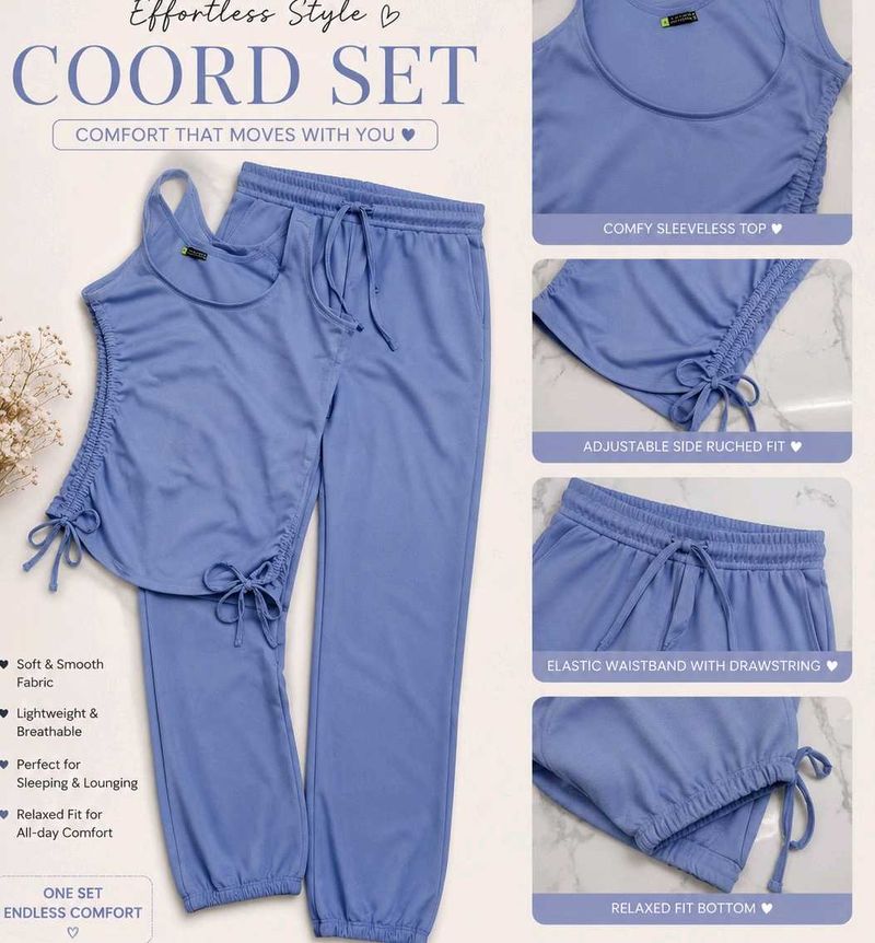 Comfortable Blue Coord Set