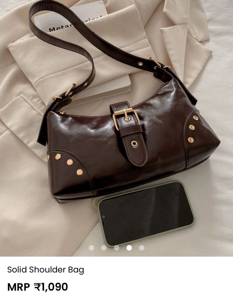 Savana Chic Dark Brown Shoulder Bag