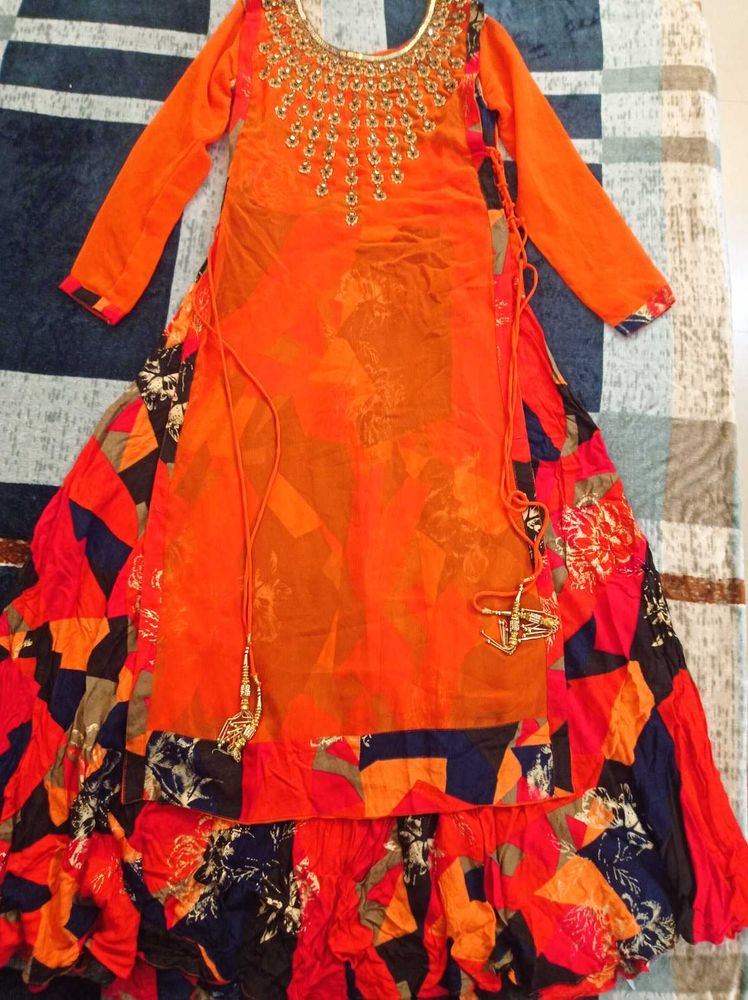Women Kurti Style Gown 🧡