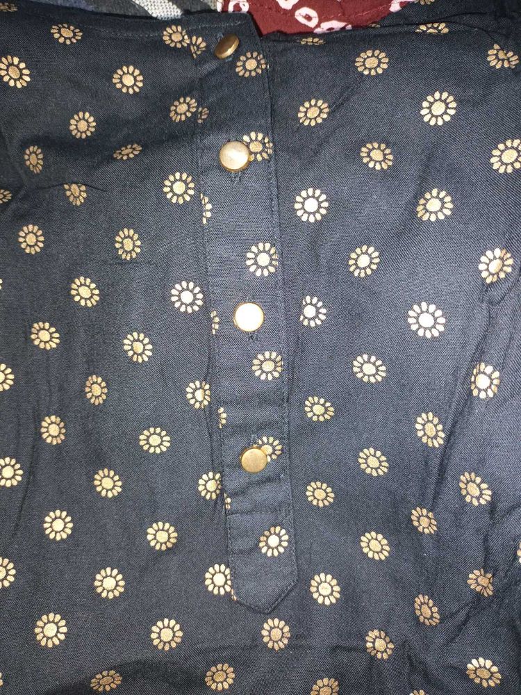 Chic Floral Print Kurta