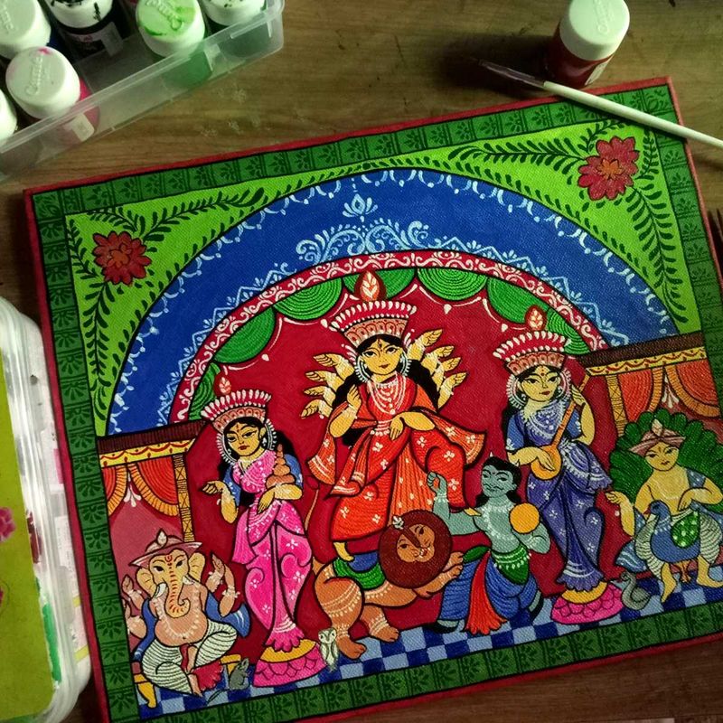 Handmade Durga Painting