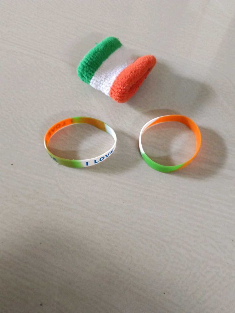 Tricolor Hair Tie &amp; Bracelets