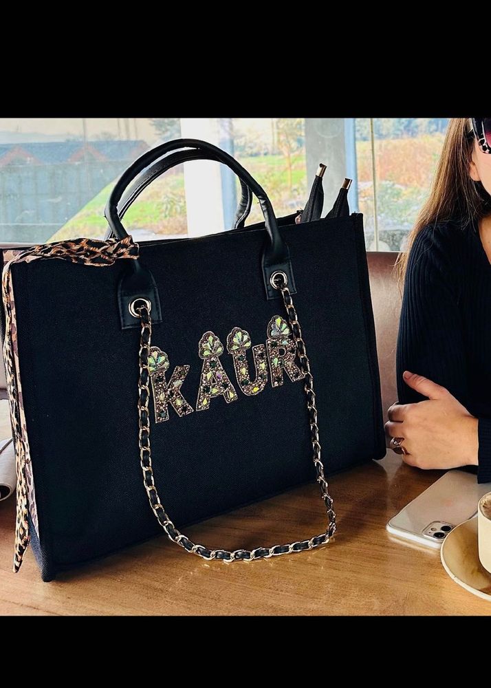 Stylish Embellished Tote Bag