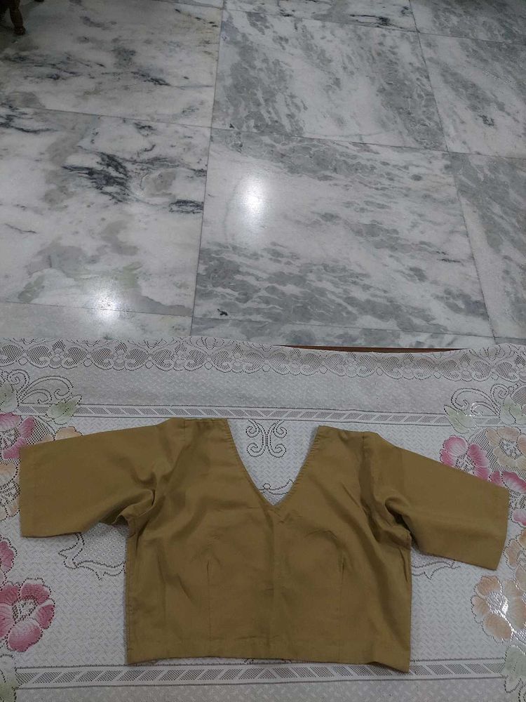 Solid Light Brown Blouse