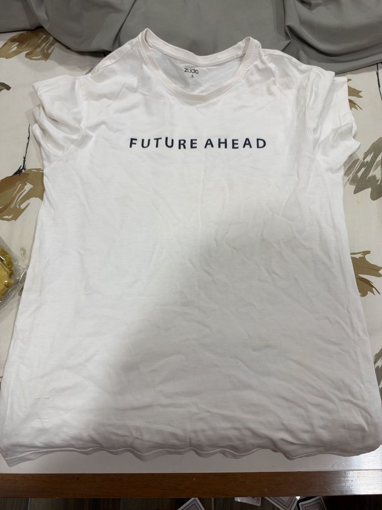 White "FUTURE AHEAD" T-Shirt