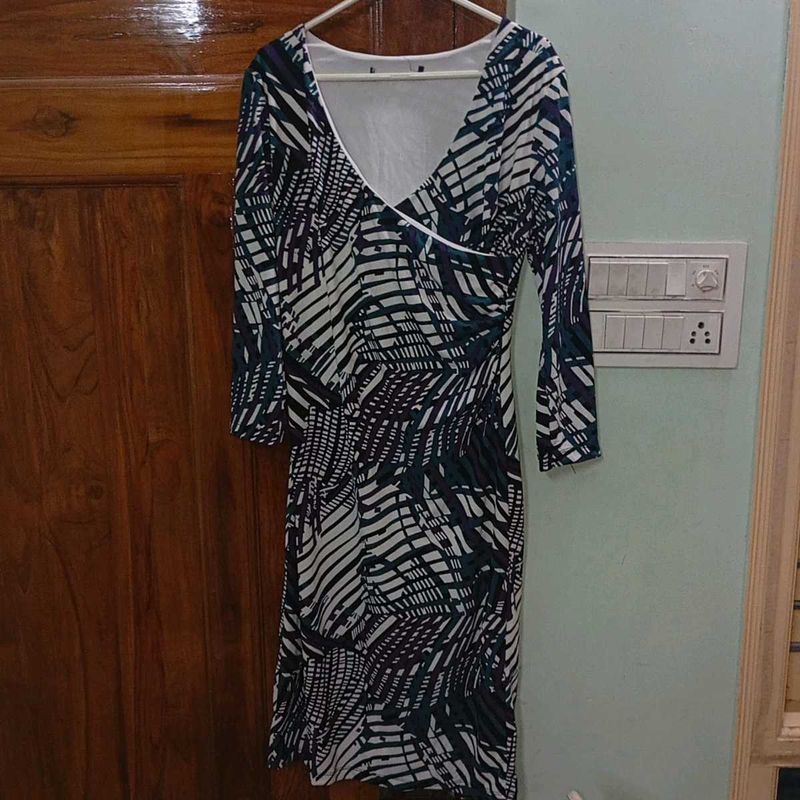 Stylish Printed Wrap Dress