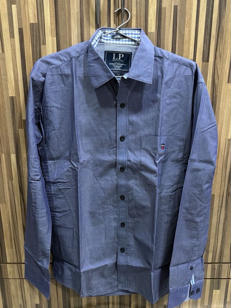 Men's Blue Long Sleeve Shirt