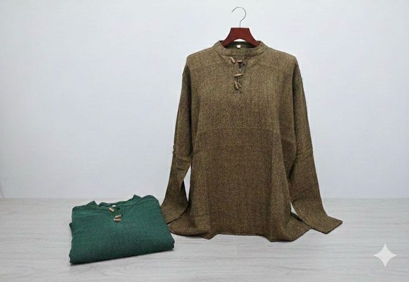 Long Sleeve Brown Casual Shirt