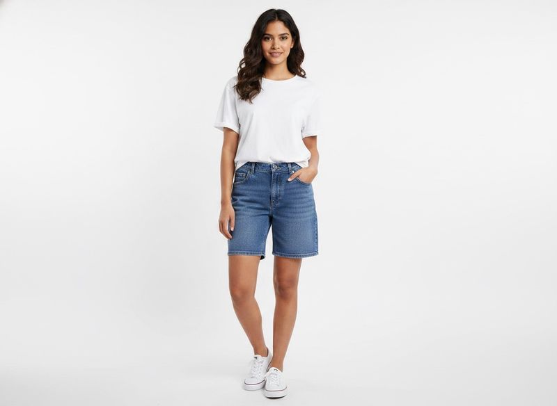 Classic Blue Denim Shorts