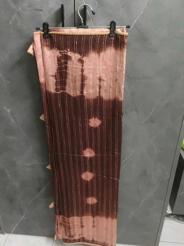 Elegant Brown &amp; Pink Ombre Saree with blouse