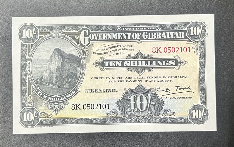 10 Shillings Gibraltar Nice Condition