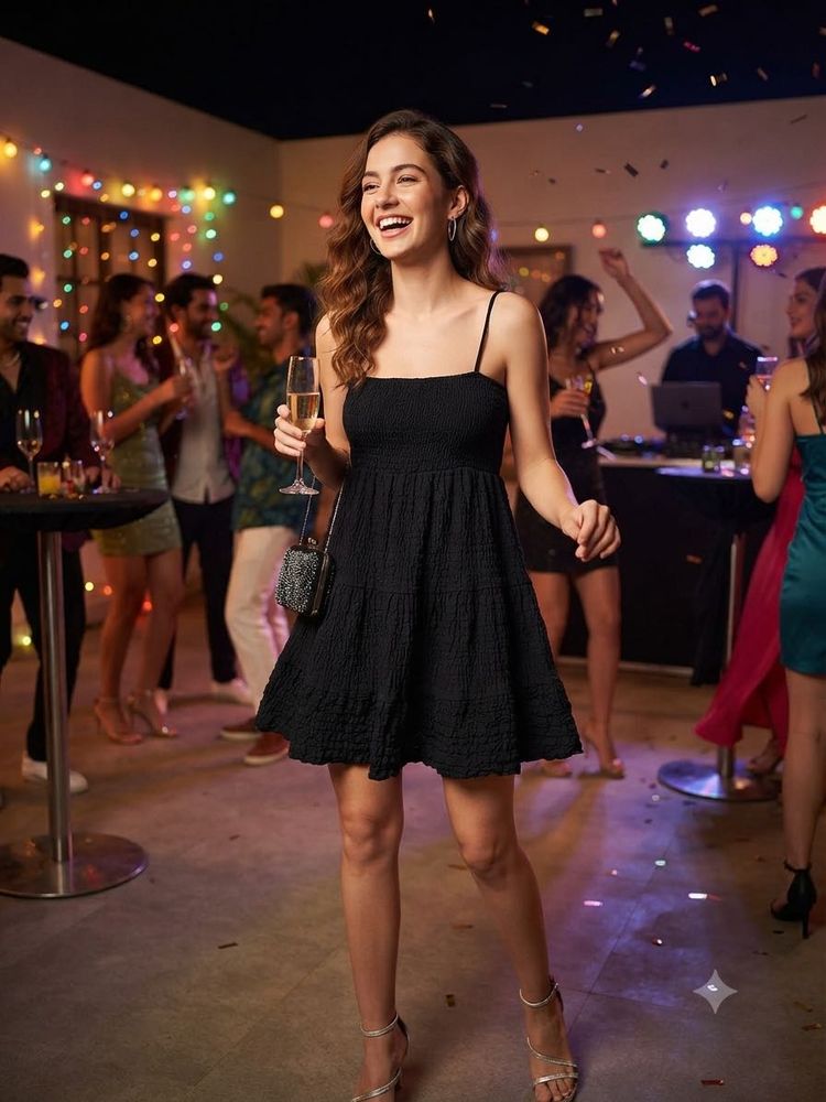 Zara Chic Black Mini Dress