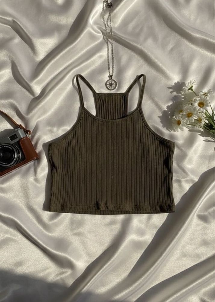 Shein Olive Crop Top