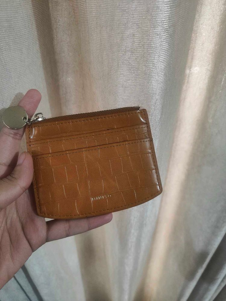 Stylish coin wallet Croc-Embossed Card Holder Wall