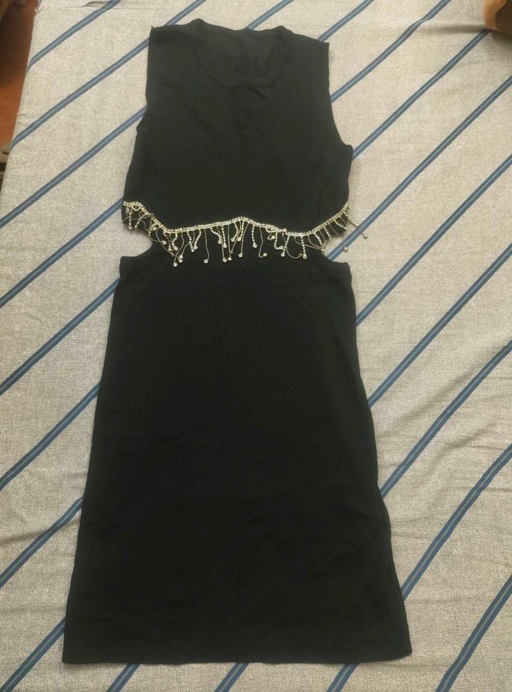 Black Sleeveless Cutout Dress