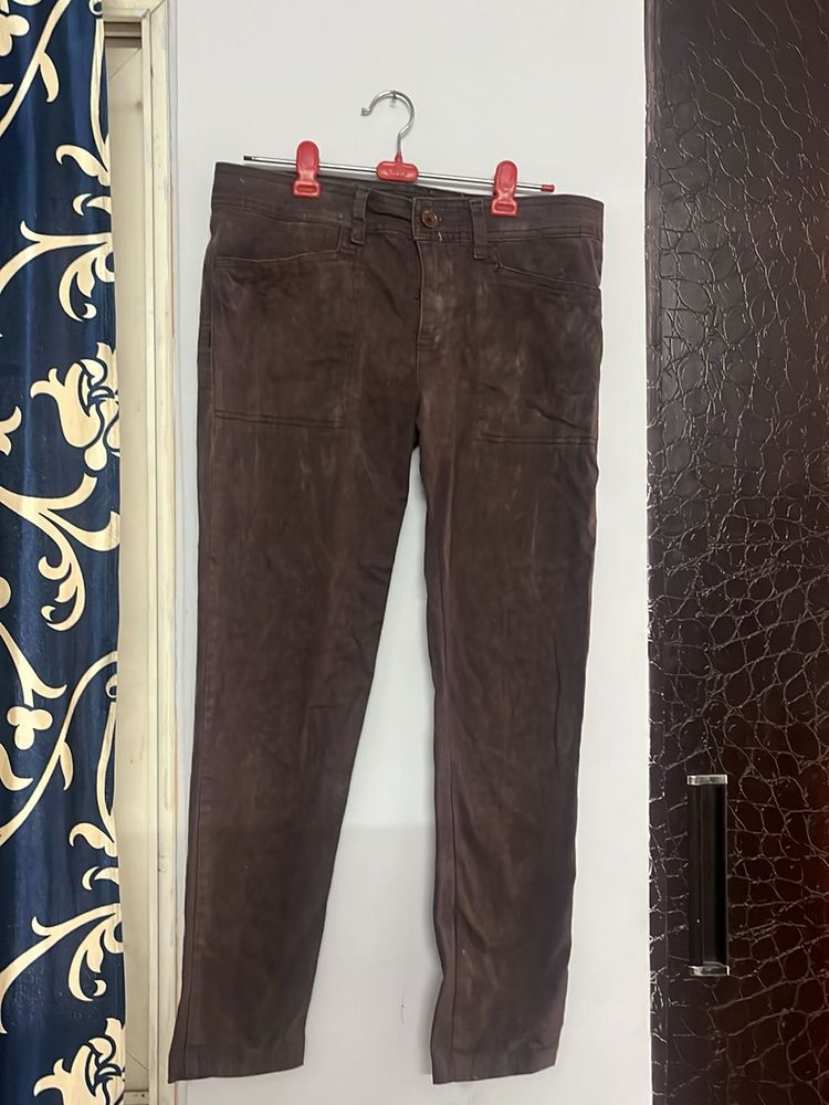 Brown Suede Pants