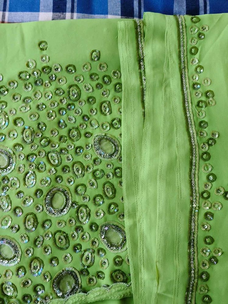 Embellished like green Saree