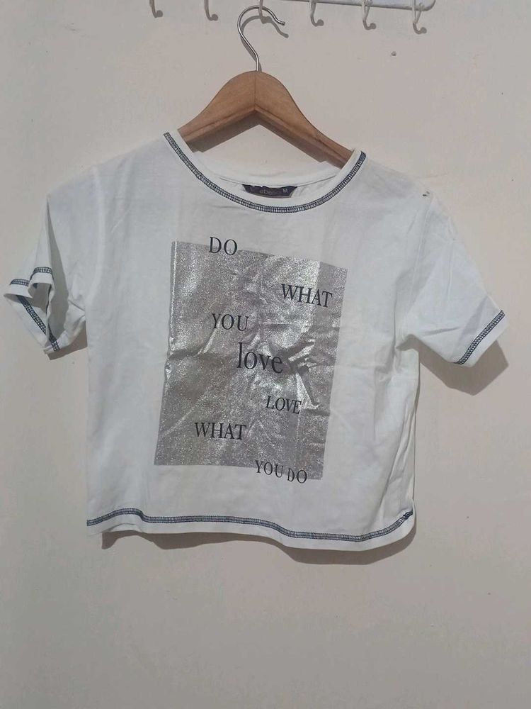 Graphic Print Cropped T-Shirt