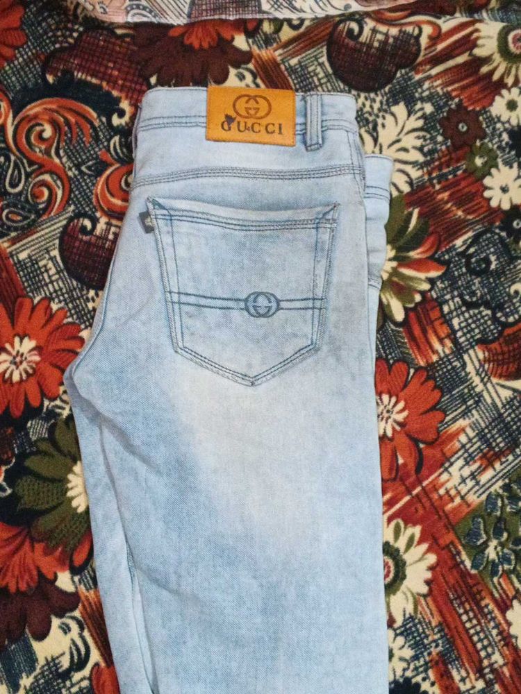 Gucci Light Wash Denim Jeans